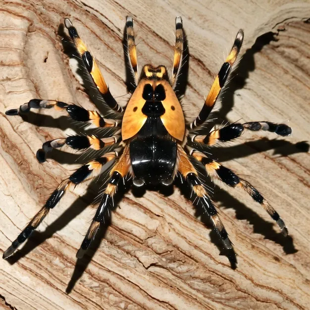 21714 yellow and black tarantula behavior
