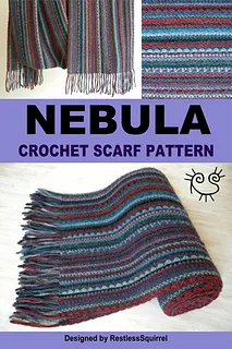 21963 tarantula nebula scarf wool